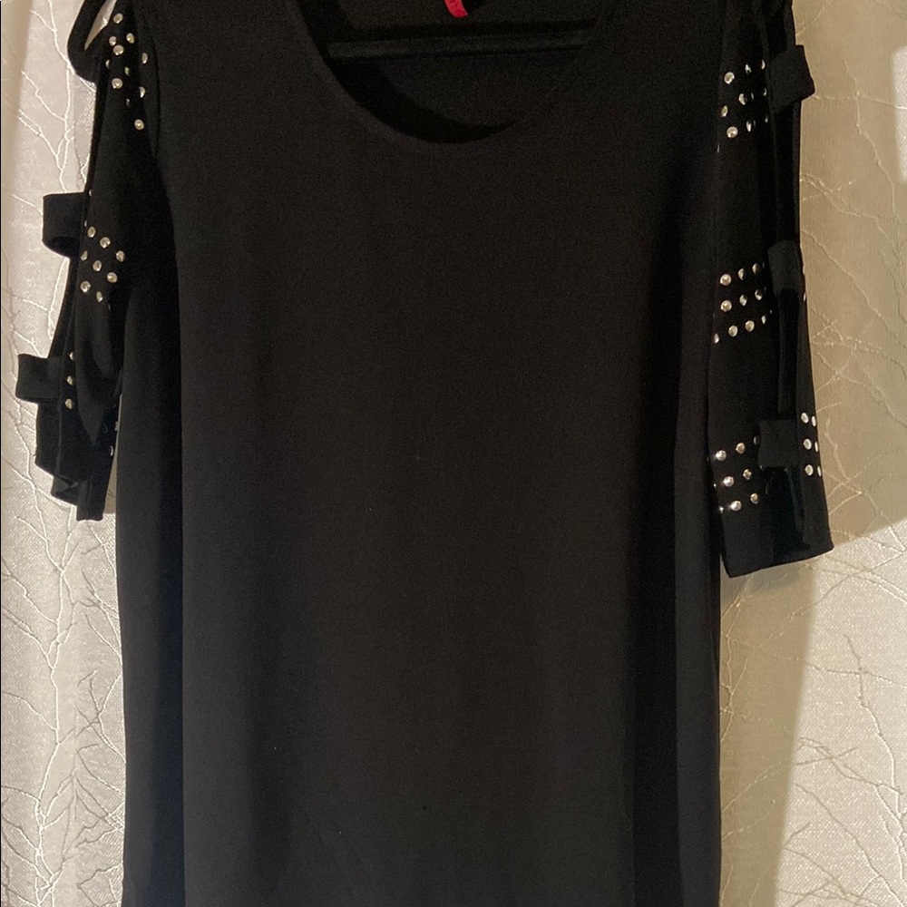 Black Embellished Short Sleeve T-Shirt